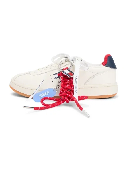 Sneakerși Tommy Jeans din piele alb