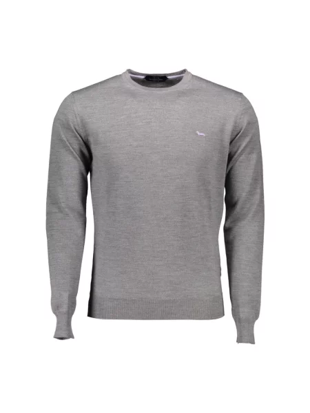 Sweter Harmont & Blaine wełniany z długim rękawem szary