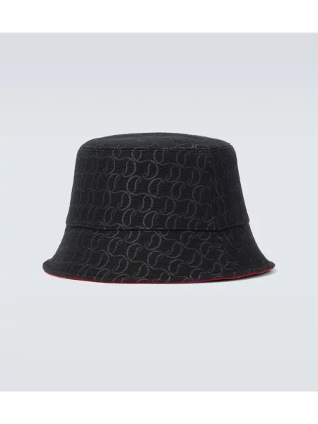 Pălărie Christian Louboutin din canvas negru