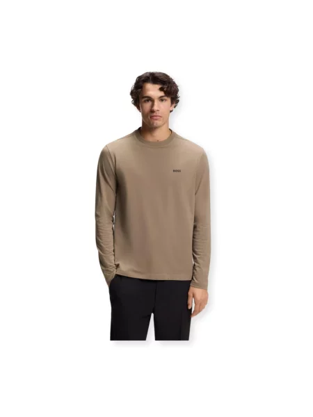 BOSS Longsleeve ciemny beżowy