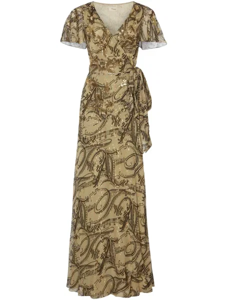 Maxi suknele Temperley London žalia