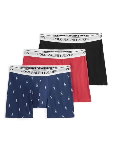 Chiloți Polo Ralph Lauren din țesătură twill cu autograf cu glugă albastru