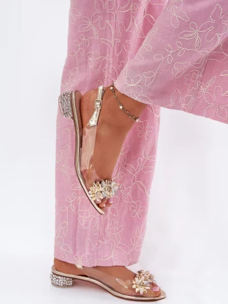 Průsvitné sandály S. Barski na nízkém podpatku