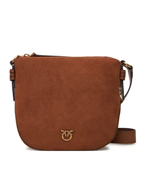 Táska PINKO Hobo Zip Around Mini Al PLTT barna