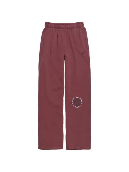 Pantaloni Nike alergare din material terry portocaliu