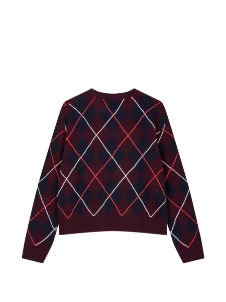 Pulover Tomboy cu model argyle violet