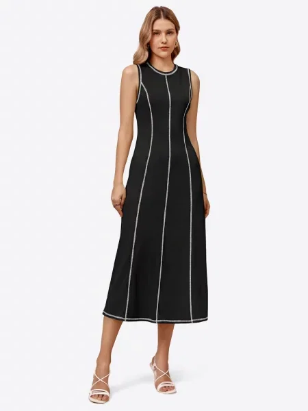 Imily Bela Rochie negru alb