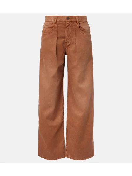 Blugi Isabel Marant cu talie înaltă maro