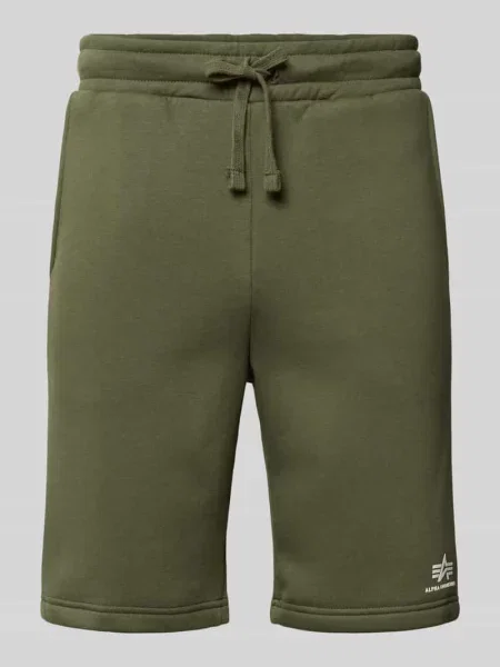 Szorty z dzianiny dresowej z elastycznym pasem i tunelem Alpha Industries