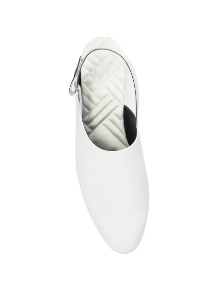 Papuci tip mules Kenzo slingback alb