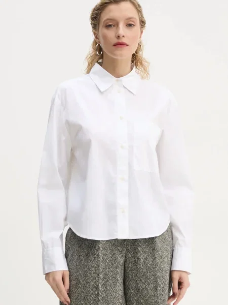 Marc O'Polo cămașă din femei cu guler clasic regular alb