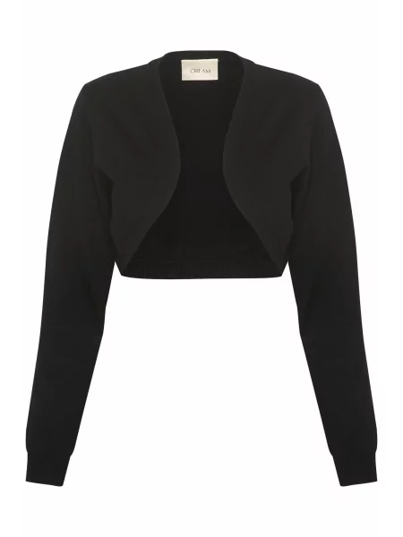 Cream Geacă tricotată negru