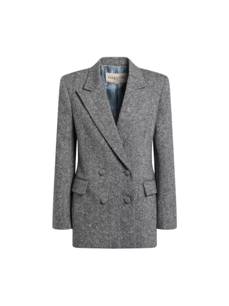 Marynarka Valentino Garavani wełniana szara