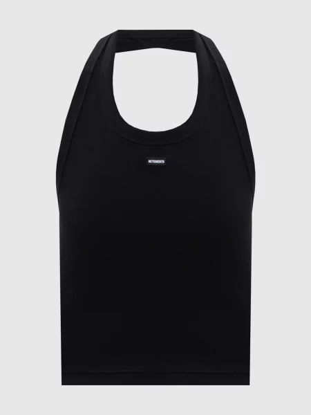 Топ в рубчик Vetements чорний
