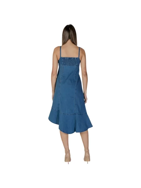Rochie din denim Desigual albastru