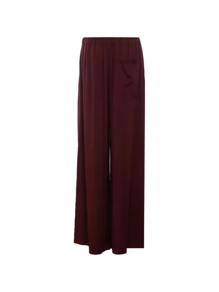 Pantaloni Ann Demeulemeester din dantelă roșu