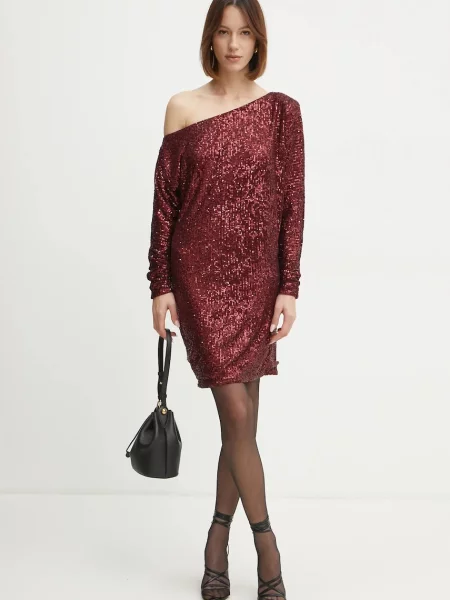 Сукня Marciano Guess GABBIE mini пряма бордовий