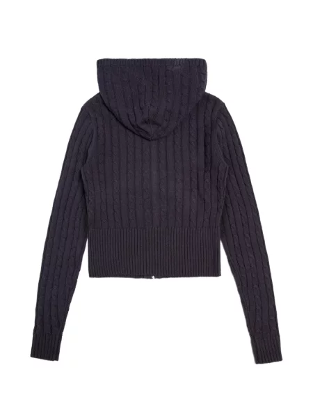 Hanorac cu glugă Juicy Couture tricotate albastru