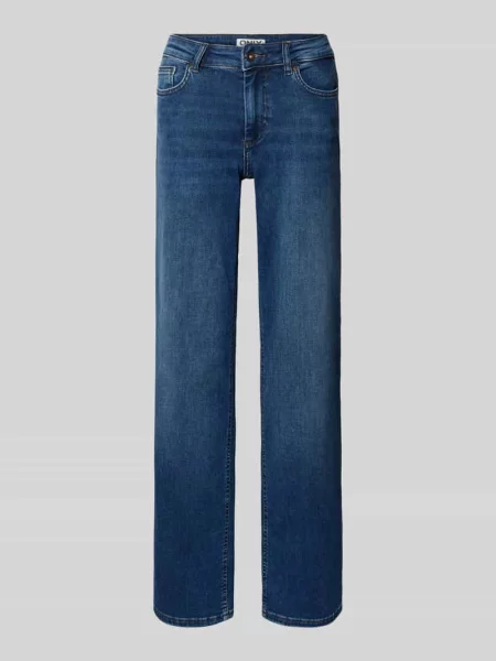 Jeansy o kroju straight fit z mieszanki bawełny model ‘BLUSH’ Only granatowe