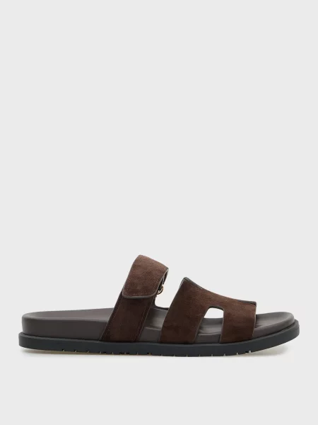 Замшевые шлепанцы Prpy коричневые