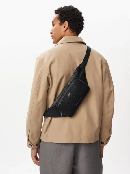 Geantă Tommy Hilfiger din piele negru