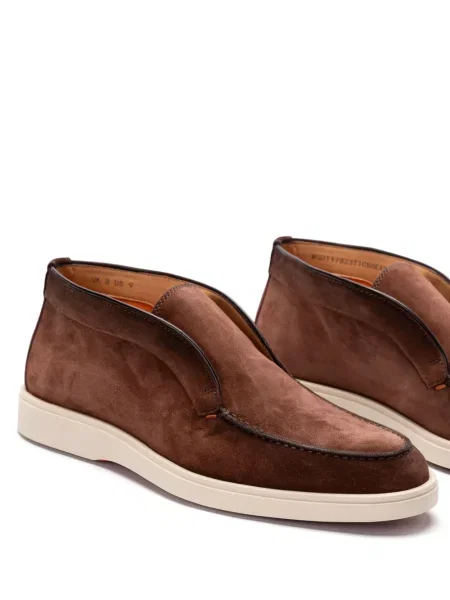 Botine Santoni din piele de căprioară maro