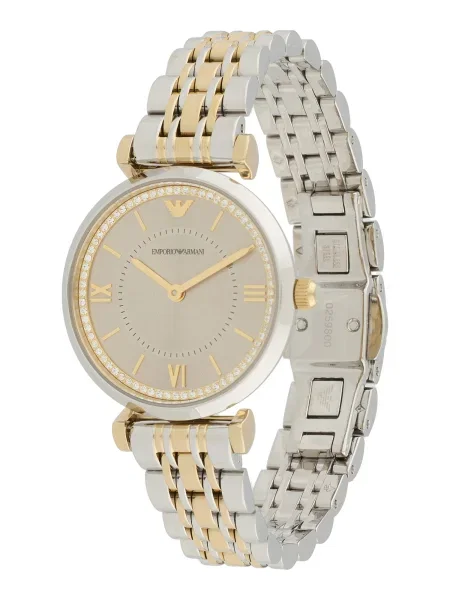 Emporio Armani Ceas analogic auriu / argintiu / transparent