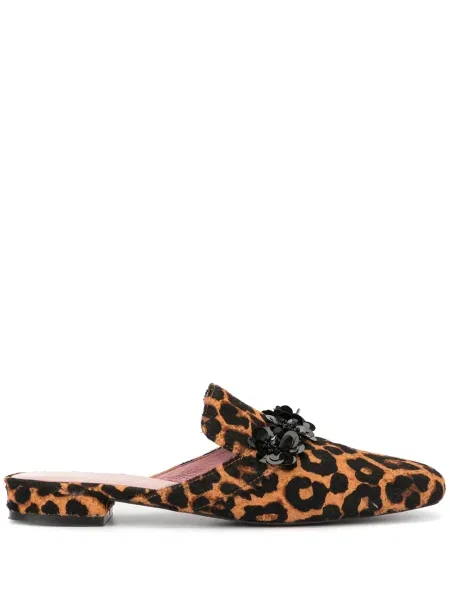 Leopardí slip on loafers Macgraw s potiskem hnědé