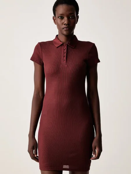 HUGO rochie din Nalmeria maro