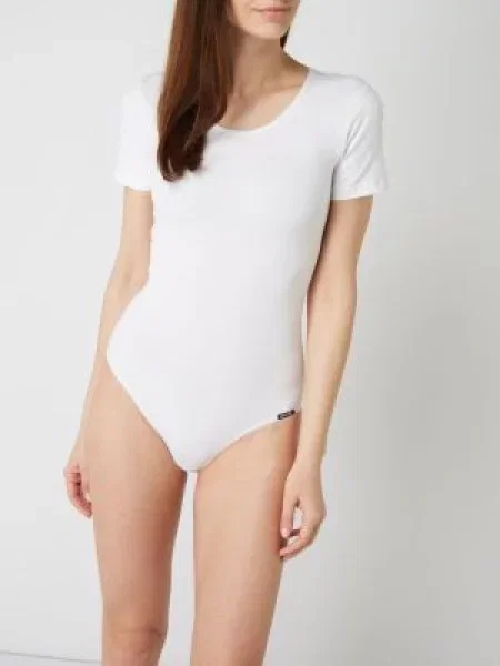 Body z krótkim rękawem Skiny biały
