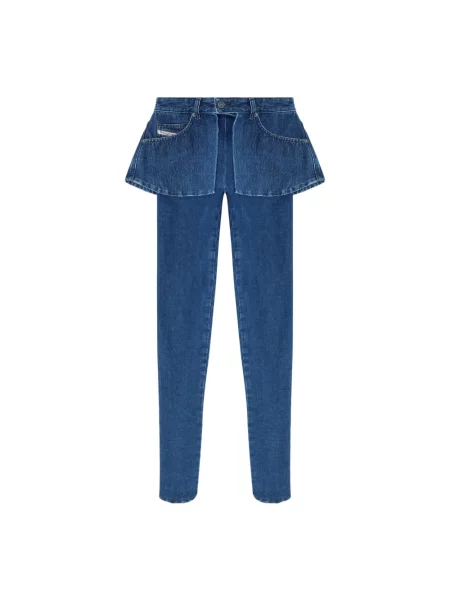 Skinny jeansy skinny Diesel niebieskie