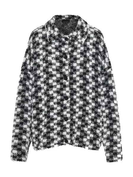 Funky Buddha Geacă tricotată negru alb