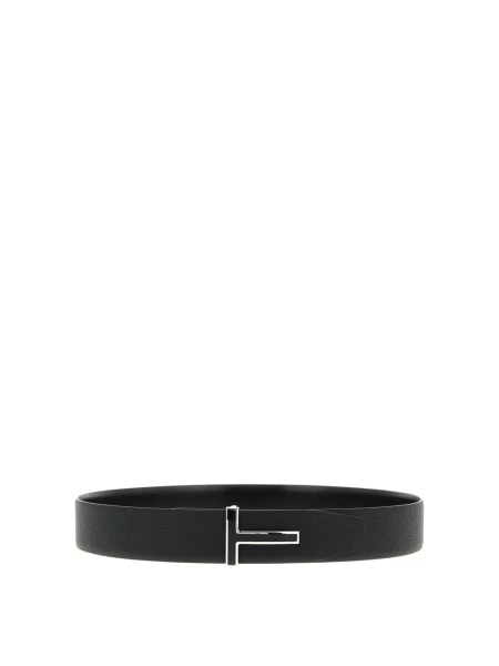 Pasek Tom Ford skórzany czarny
