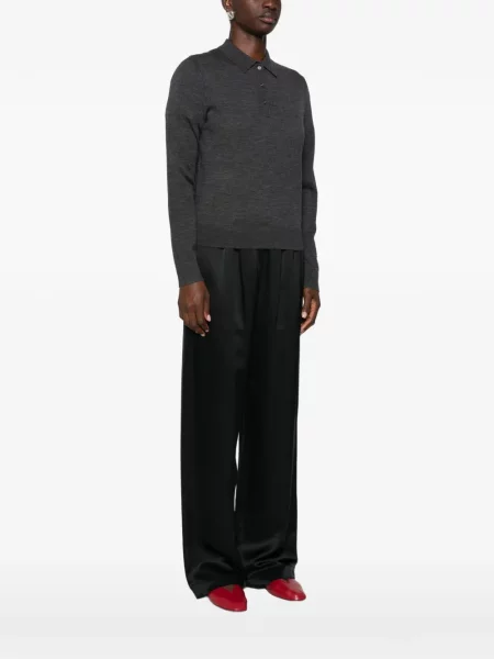 Lung tricou polo Eleh gri