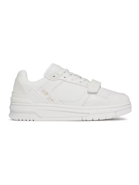 Sneakersy Mallet London skórzane na ramiączkach białe