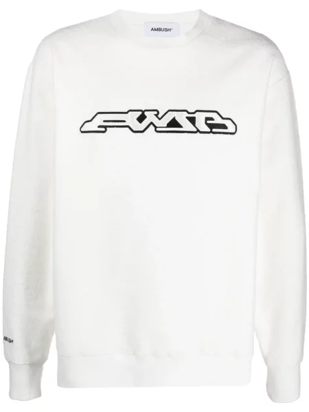 Hanorac Ambush cu imagine cu mâneci lungi alb