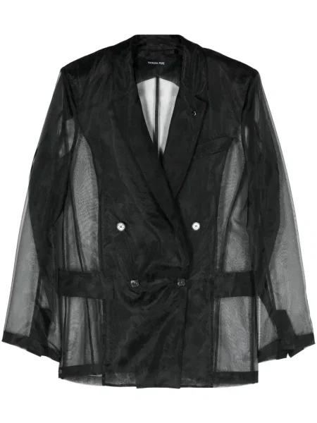 Sacou Patrizia Pepe transparente negru