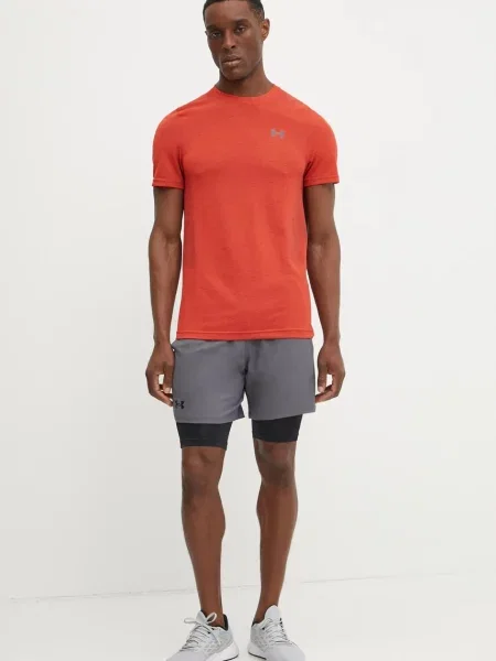 Pánske tréningové šortky Under Armour Vanish Woven Sts castlerock/black/black sivá