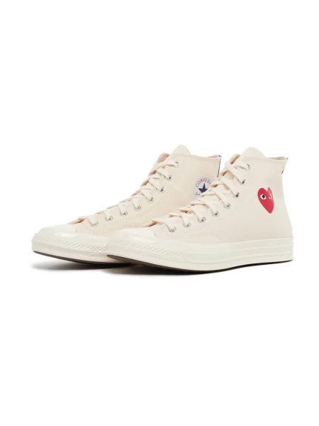 Sneakersy Comme Des Garcons Play skórzane casual czarne