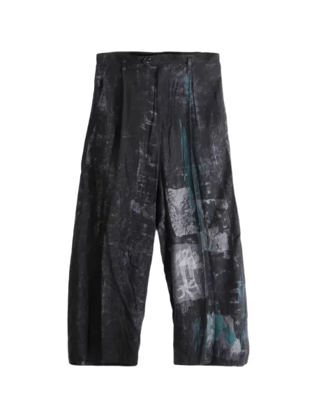 Pantaloni Y's cu imagine negru