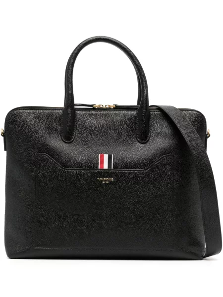 Geantă Thom Browne din piele negru