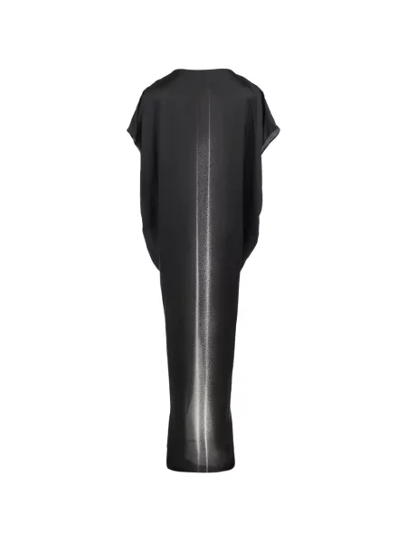 Rochie maxi Rick Owens drapată negru