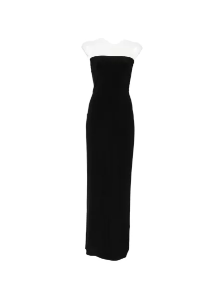 Maxi rochie maxi Norma Kamali fără bretele de costum negru