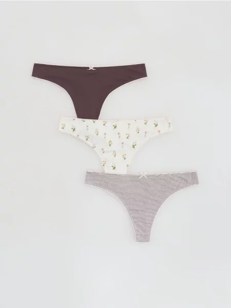 Reserved стринги набір з 3 дерево червоне