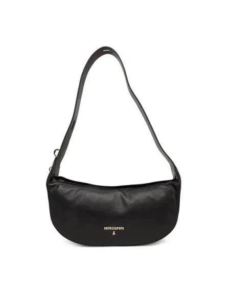 Patrizia Pepe crossbody torbica usnjena črna