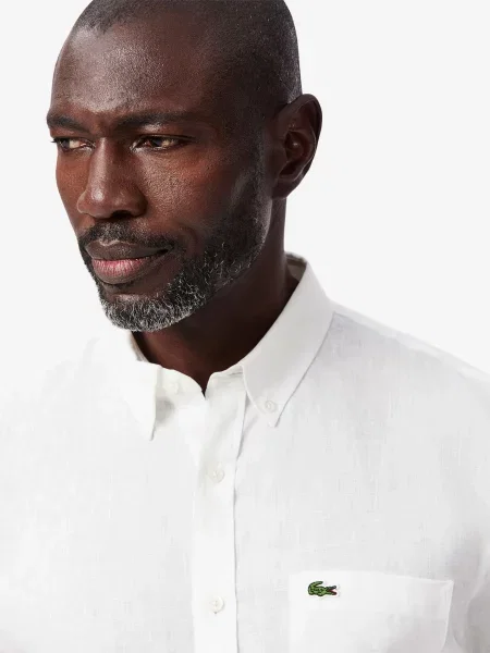 Повседневная рубашка Lacoste белая