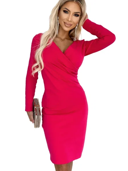 Mini obleka Numoco rdeča