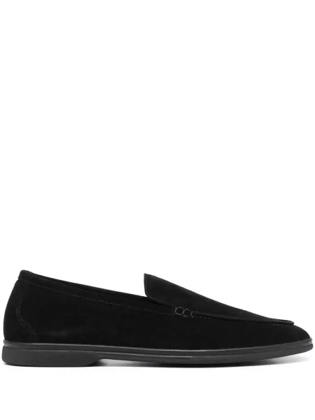 Pantofi loafer Scarosso din piele de căprioară negru
