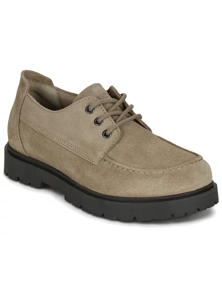 Birkenstock pantofi de piele întoarsă Highwood Moc Lace Low bej