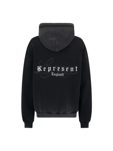 Bluza z kapturem Represent z kapturem z logo szara